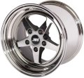 Avenger Series Race Wheels - White Chrome; 15 inch X 10 inch Rear Wheel w/ Lug Nuts -- Fits 1994-...