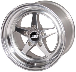 Avenger Series Race Wheels - Polished Finish; 15 inch X 10 inch Rear Wheel w/ Lug Nuts -- Fits 19...