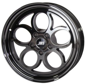 Savage Series Race Wheels - Black Chrome; 17 inch X 10 inch Rear Wheel w/ Lug Nuts -- Fits 2006-2...