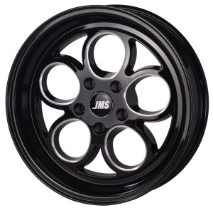 Savage Series Race Wheels - Black Clear w/ Diamond Cut; 15 inch X 10 inch Rear Wheel w/ Lug Nuts ...